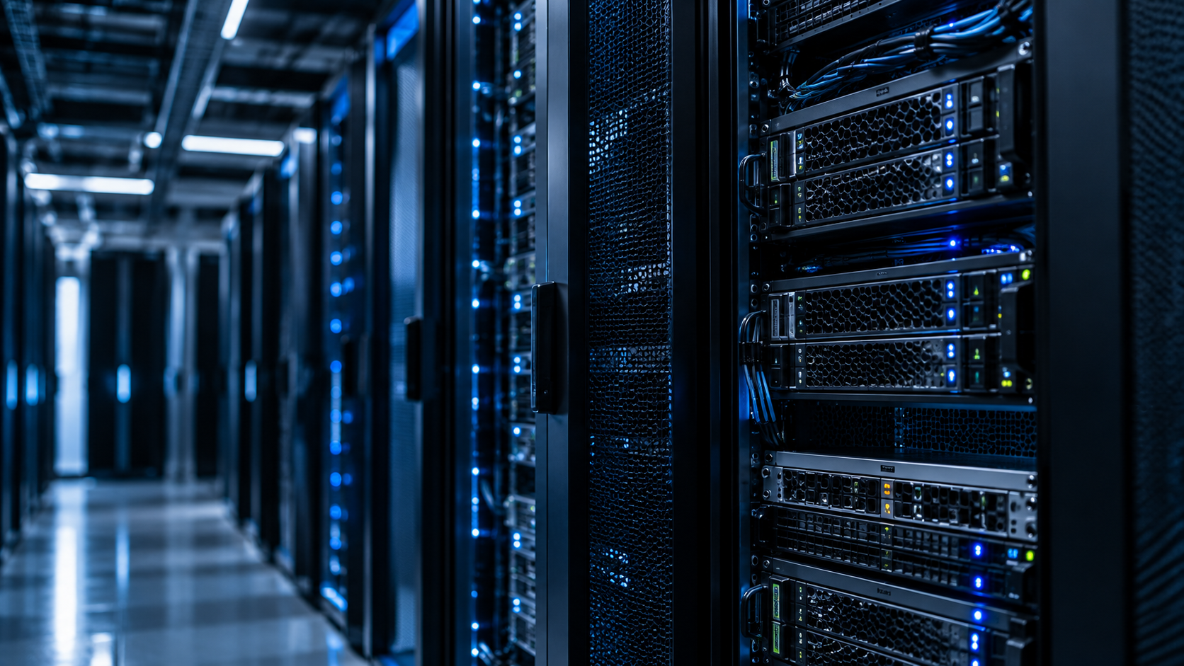Infraestrutura de servidores em data center para execução de modelos LLM open source em ambientes corporativos.