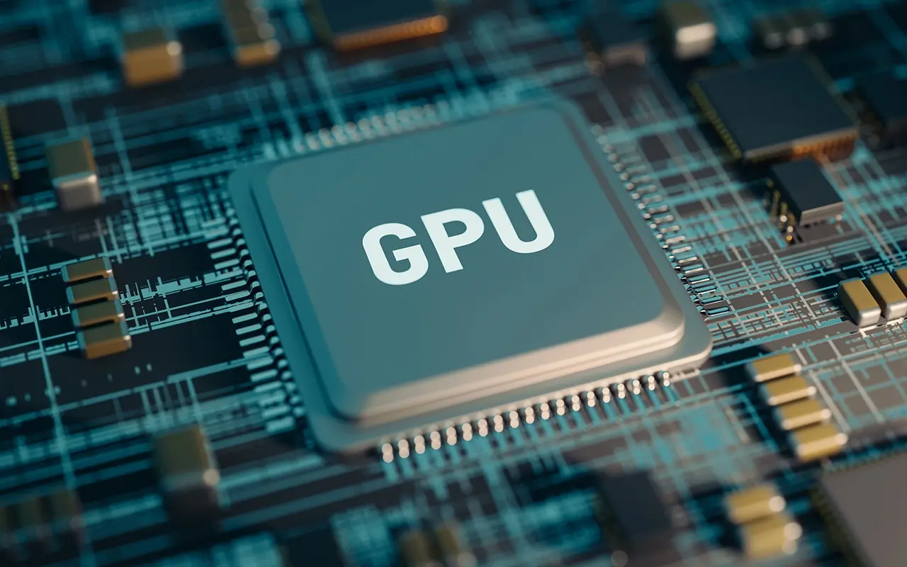 Placa de GPU destacando a funcionalidade na IA