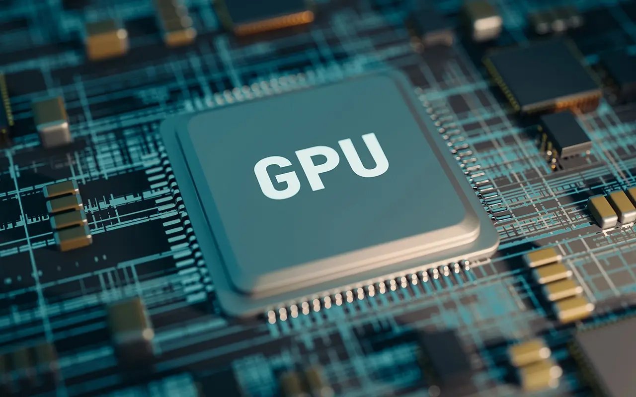 Placa de GPU destacando a funcionalidade na IA