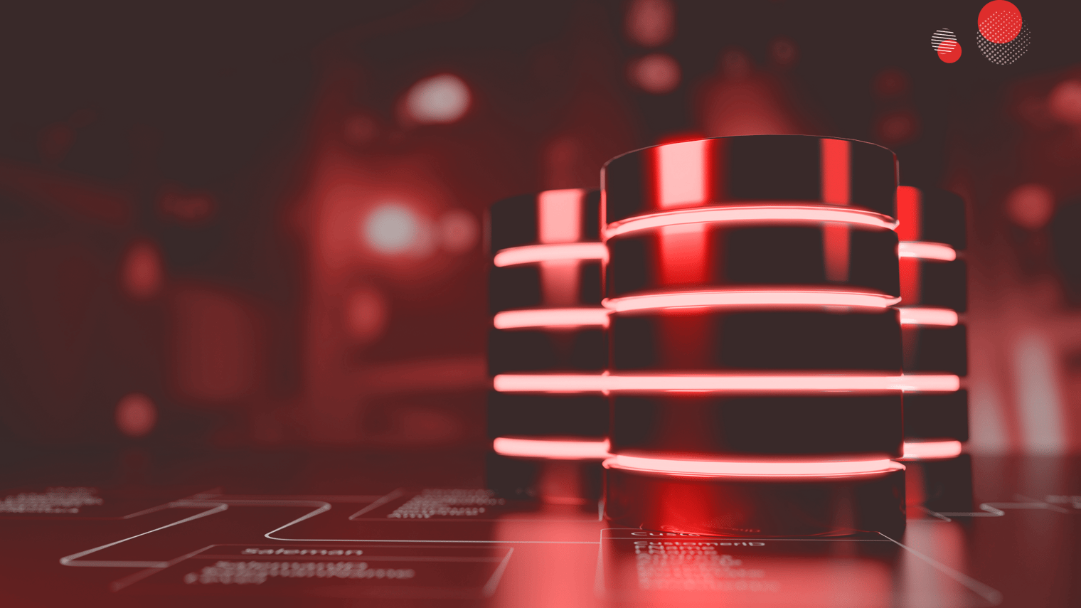 Imagem de servidores dedicados iluminados em vermelho, representando a infraestrutura de alta performance e private cloud da EVEO no Brasil.