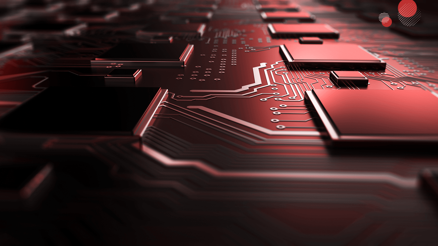 A imagem mostra uma série de circuitos e componentes eletrônicos em destaque, representando o conceito de computação heterogênea. Nessa abordagem, diferentes tipos de processadores como CPU, GPU e TPU trabalham em conjunto para otimizar o desempenho e a eficiência, cada um lidando com tipos específicos de tarefas, como processamento geral, gráficos complexos e operações de machine learning, respectivamente.