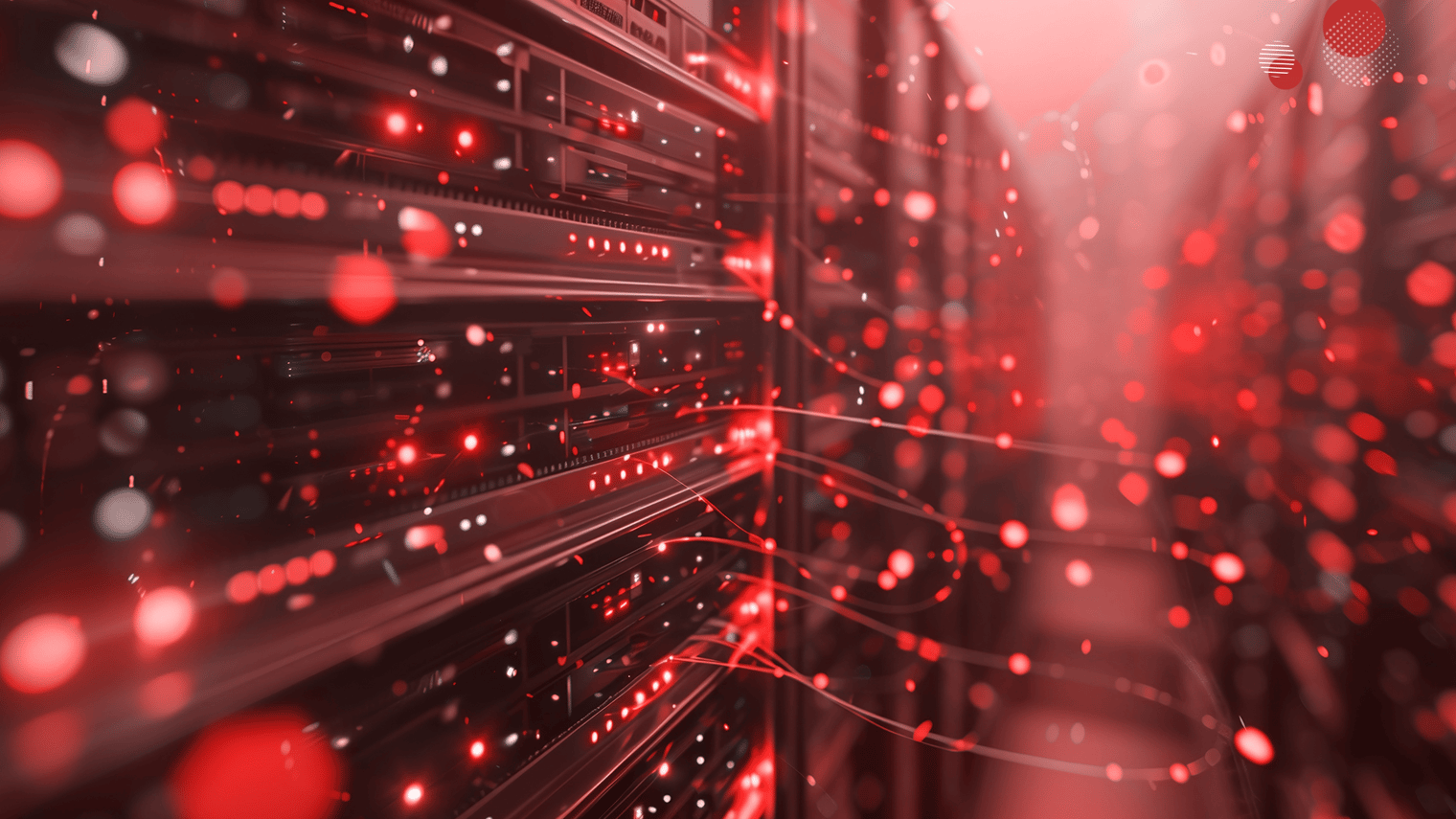 Imagem de um servidor físico destacado por uma luz vermelha intensa em um ambiente de data center. Representa a escolha entre um servidor físico ou servidor virtual, enfatizando a importância de optar pela solução certa para garantir alta performance, segurança e controle total sobre a infraestrutura de TI de sua empresa