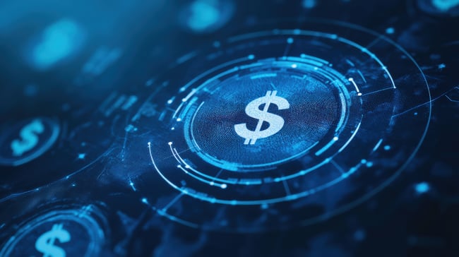 futuristic-digital-currency-symbol-illustrating-financial-technology-online-banking-concepts-blue-abstract-background