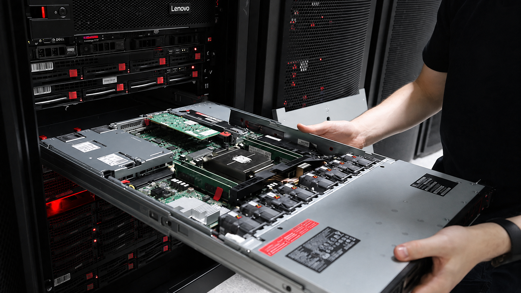  Servidor GPU EVEO em data center 